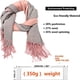 thumbnail image 2 of (ROSA+GRIS) Bufanda de cachemira para mujer Pashmina reversible de invierno Bufandas largas, gruesas y cálidas con borla para regalo de boda, 2 of 3