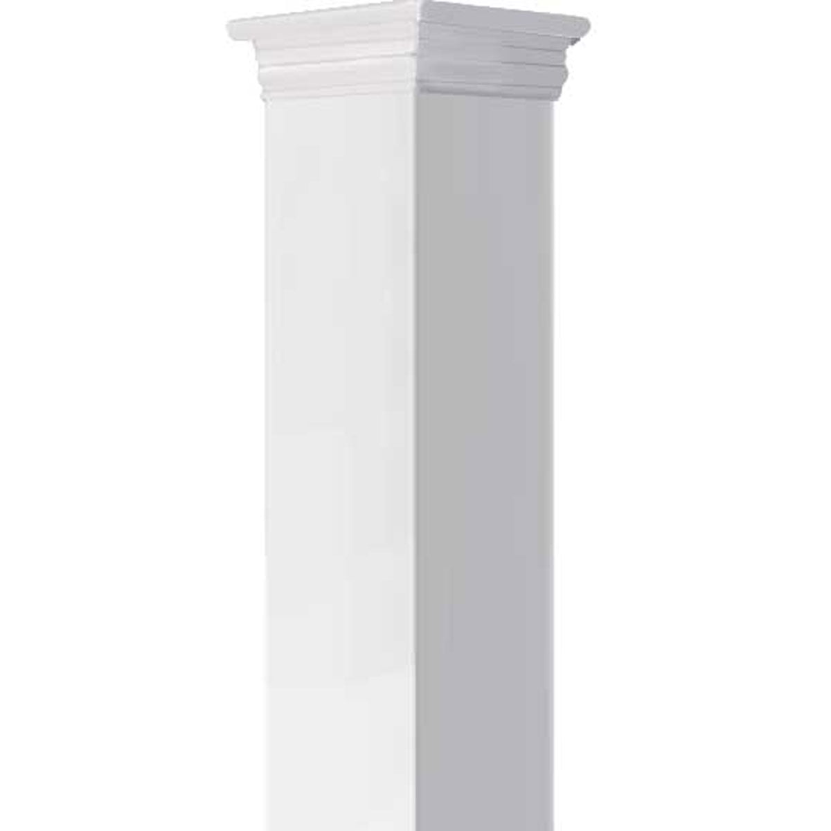 Ekena Millwork 12"W x 05'H Craftsman Classic Square Non-Tapered, Smooth Column, Prairie Capital & Prairie Base