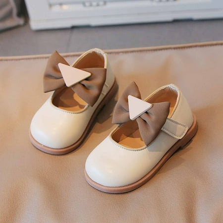 

Juebong Baby Girl Children s Soft-soled Small Leather Shoes Princess Shoes Thick Bottom Casual Shoes Beige 3 Years