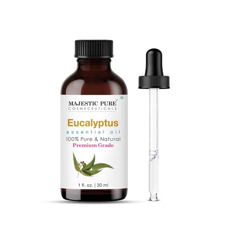 Majestic Pure Eucalyptus Essential Oil Premium Grade Pure and Natural for Aromatherapy Massage Topical & Household Uses 1 fl oz