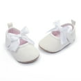 thumbnail image 4 of Liyamei Toddler Kids Girls Soild Colour Bowknot Princress Shoes Soft Sole The Floor Barefoot Non First Walkers Prewalker Shoes Sneakers Size 6-12 Months, 4 of 5
