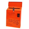 thumbnail image 3 of Caja de depósito de buzón para colgar en la pared con cerradura y llaves para mejoras en el hogar Naranja Rojo_S Sunnimix Buzón de hierro montado en la pared, 3 of 5