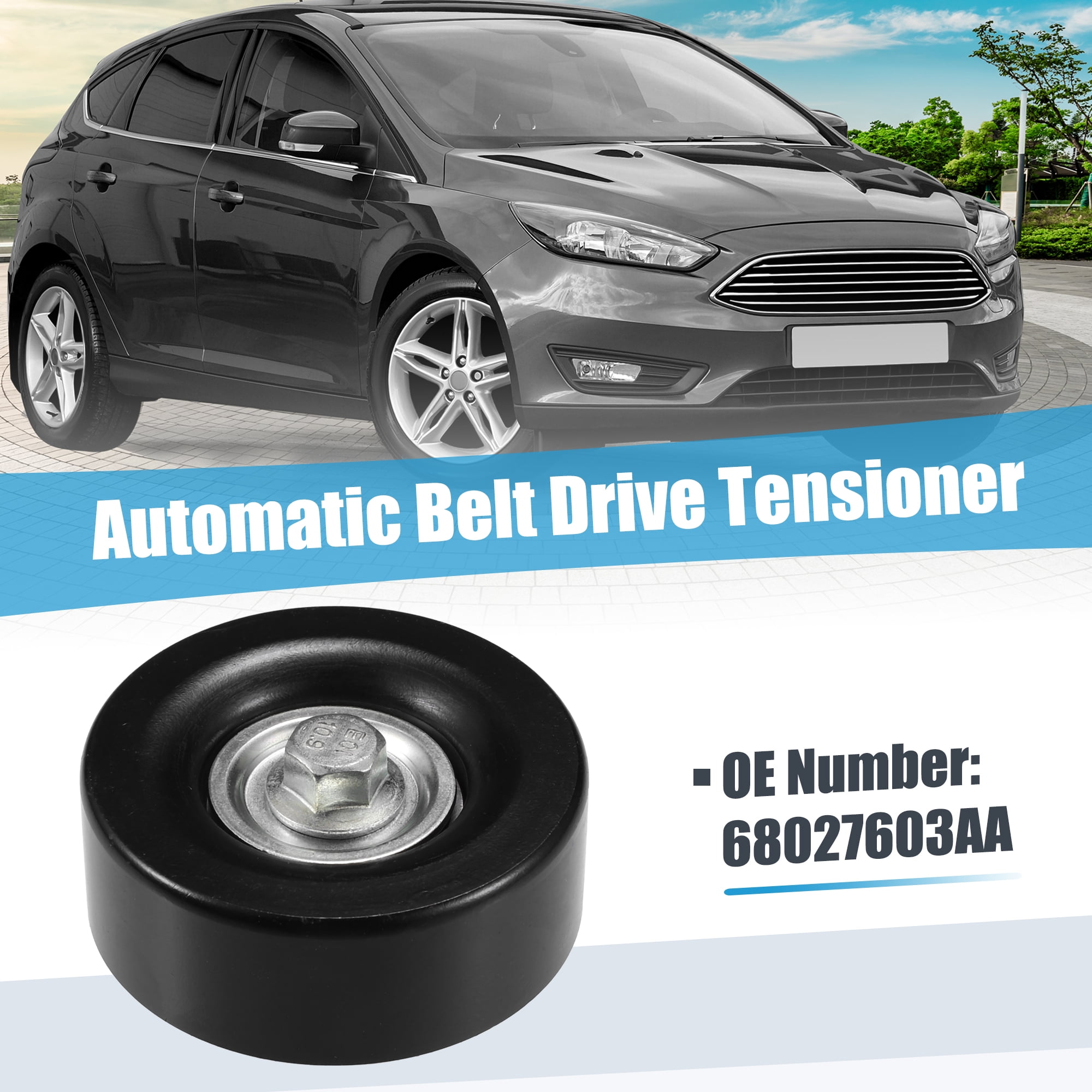 Drive Belt Tensioner Assembly Accessory Idler Pulley No.68027603AA for Jeep Wrangler 2009-2010 2007
