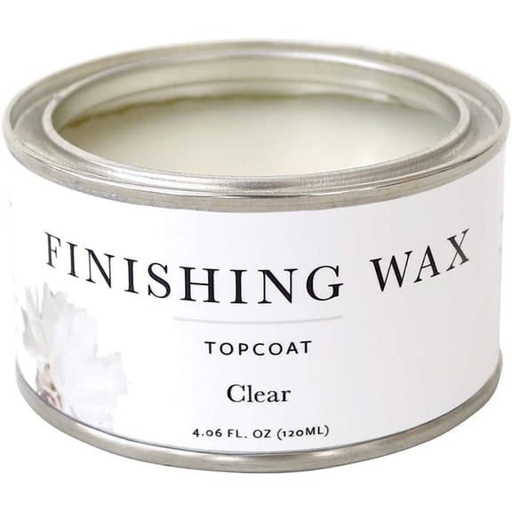 Finishing Wax - Protective topcoat Paint - Use on interior furniture, cabinets, walls, home decor and accessories - Odor-Free, Non-Hazardous - Clear - 120 ml