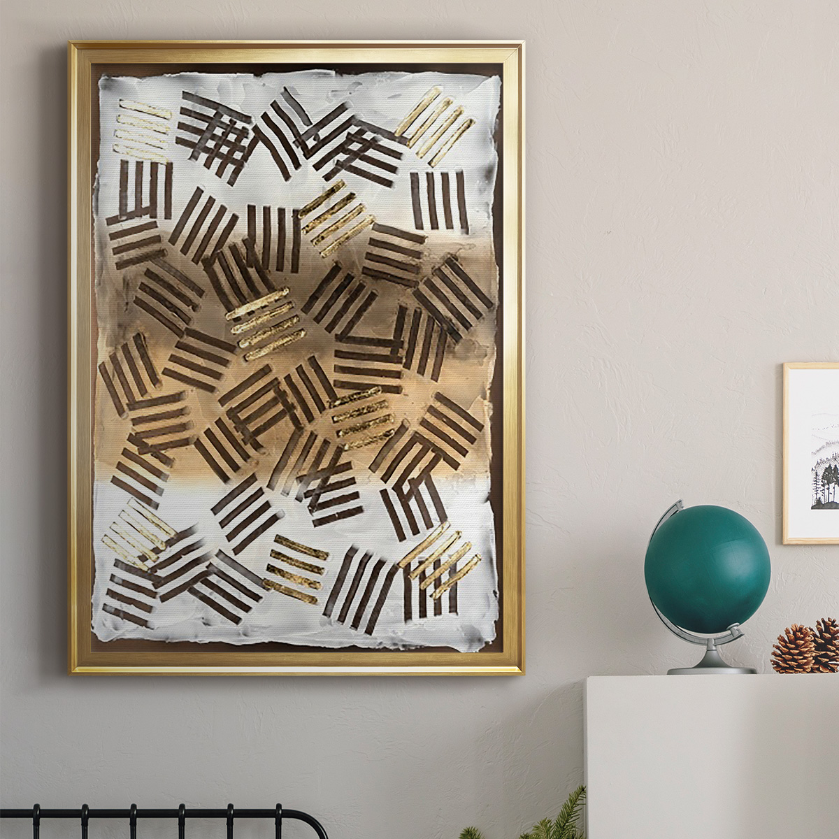 Raffia Palm II Premium Framed Print, in Gold, Black, or Silver - Ready to Hang