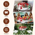 thumbnail image 7 of Red Christmas Round Tablecloth, Fitted Table Cover with Elastic for 55"-60" Round Tables, Xmas Trees Snowman Elk Snowflake Table Cloth Outdoor Indoor Dinning Party Waterproof Tablecloths, 7 of 7