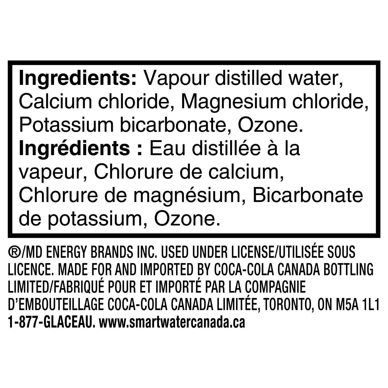 Glaceau Smartwater Bouteille, 1 Liter 1 l