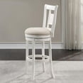 thumbnail image 3 of American Woodcrafters Grove White Solid Wood Swivel 30-inch Bar Stool, 3 of 5