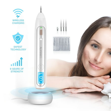 Skin Tag Remover Professional Wireless Rechargeable Mole Freckle Mole Remover Pen Skin Tag Spot Eraser Pro Beauty Sweep Spot Pen Kit With LED Screen and (Best Treatment For Skin Tag Removal)