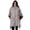 Grey, variant on Le Moda Full Zip Hooded Poncho with Kangaroo Pockets One Size Fits All