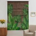 thumbnail image 2 of Tropical Leaves Sheer Curtains 72 Inches Long, Summer Botanical Monstera Leaf Wooden Brown Light Filering Curtains, Breathable Simi Curtain Privacy Drapes for Living Room Bedroom Window Treatment, 2 of 7