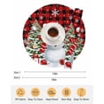 thumbnail image 6 of 13 Inch Round Placemats Set of 6, Red Plaid Christmas Non Slip Heat Insulation PP Table Mats, Snowman Snowflake Gifts Xmas Tree Washable Place Mats for Kitchen Dining Party Table Decor, 6 of 7