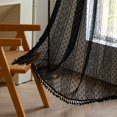 thumbnail image 3 of Nvzi Cortinas elegantes transparentes - 1 cortina negra transparente para sala de estar, 150cm*214cm - Cortinas de encaje para ventana, cortinas transparentes que filtran la luz,, 3 of 5
