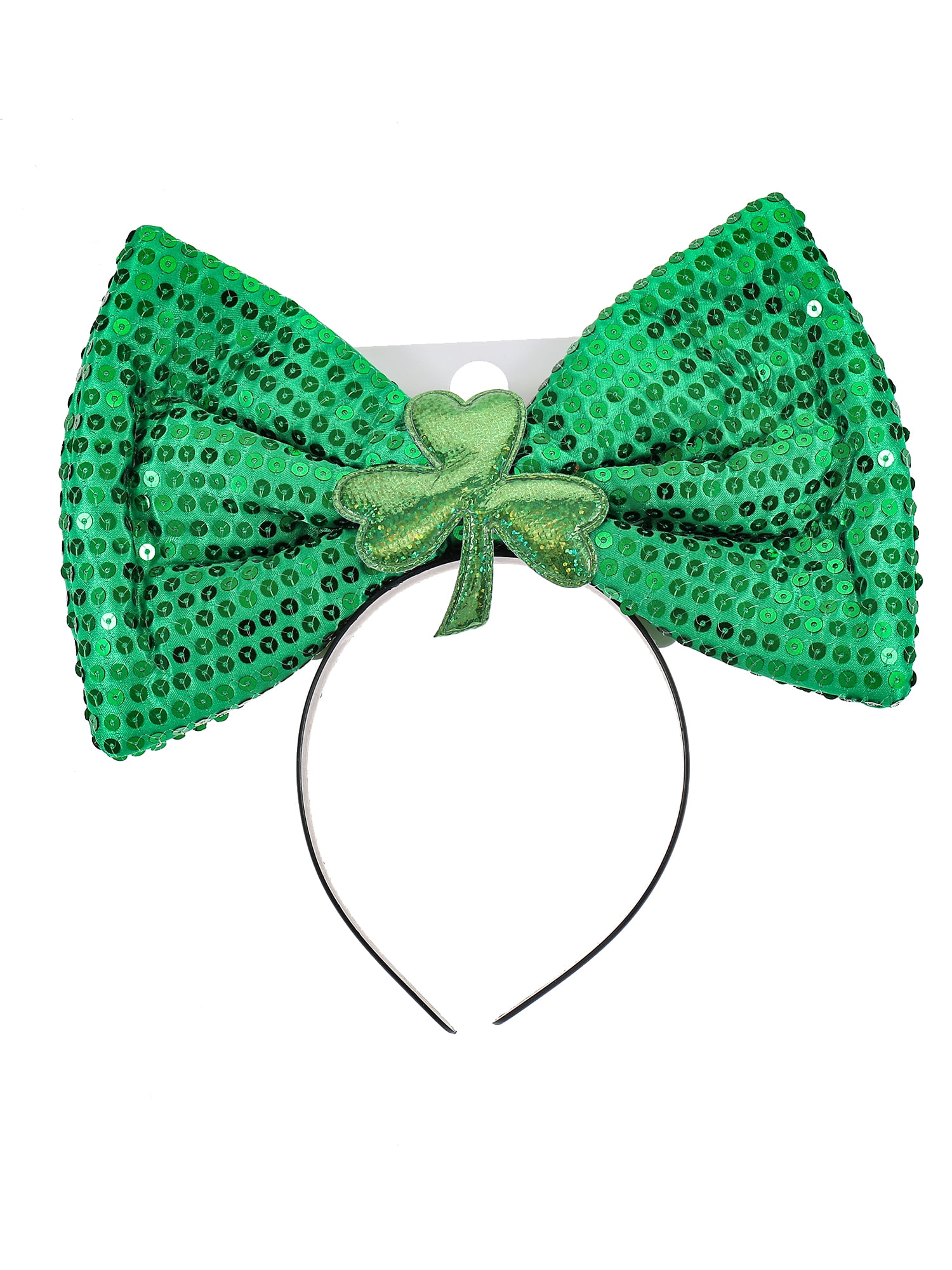 Way to Celebrate St. Patrick's Day Large Sequin Bow Headband, 1 Piece