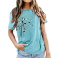 thumbnail image 3 of Trendfront Womens Dandelion Graphic T Shirts Crewneck Casual Short Sleeve Loose Fit Tops Trendy Fashion Tee Relaxed Pullover Daily Clothes, 3 of 5