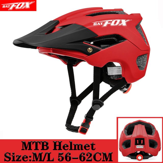 BATFOX-casco de ciclismo para hombre y mujer, protector de cabeza para bicicleta de montaña y carretera, moldeado integralmente, color naranja, 2023 Fivean Cascos de ciclismo