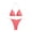 Red, variant on Staron Women's Bikini Set High Waisted Triangle Top Tied Side Swimwear with Removable Padded Bra Two Piece Swimsuit, Light Blue S