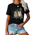 thumbnail image 2 of Merry Christmas T-Shirt Christmas Tree Graphic Casual Short Sleeve Shirt for Women, 2 of 5
