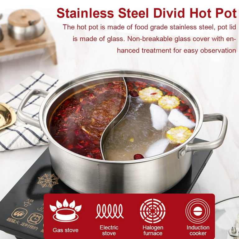Cast Iron Shabu Pot with Divider Hot Pot - China Cast Iron