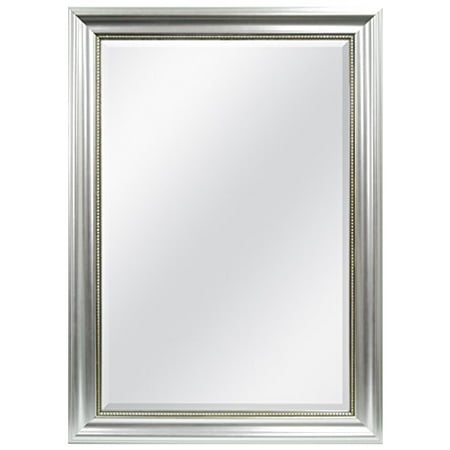 Decorative 30.25-Inch x 42.25-Inch Large Wall Mirror in Silver