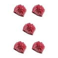 thumbnail image 3 of Langgg Bonnet Style Ethnique Pré-Noué Hijab Imprimé Floral Foulard Turban Ajustable Bonnet de Coiffure Perte Bonnet Fleur Rouge 5ensemble, 3 of 6