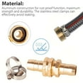 thumbnail image 4 of 1/2" 2Pairs Garden Brass Hose Mender End Repair Kit Hose Connector Male Female Connector, 4 of 8