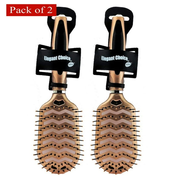 Elegant Choice Hair Brush for All Hair Types, S30084 (Pack of 2)