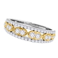 thumbnail image 3 of MauliJewels 0.48 CT Lab Grown Diamond Wedding Band for Women, Round Cut Stone Ring, F-G Color VS1 Clarity, 10K Rose White Yellow Gold Stackable Bridal Band, 3 of 8