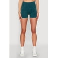 thumbnail image 3 of Womens Ruched Seamless Ribbed Knit Biker Shorts, 3 of 4