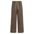 thumbnail image 5 of Aobny Fleece Men Pants Cotton Brown Open Bottom Pant Baggy Joggers Long Loose Gym Pants Men,XL, 5 of 5