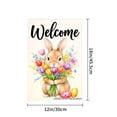 thumbnail image 4 of Welcome Bunny With Flowers Garden Flag For Home Outdoor Garden Yard Decor 12x18 Inch, 4 of 5