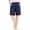 Navy, variant on ERkkoi Women Shorts Summer Dressy High Waisted Tailored Pleated Business Work With Pockets Trendy Causal Womens Dress Shorts Watermelon Red L