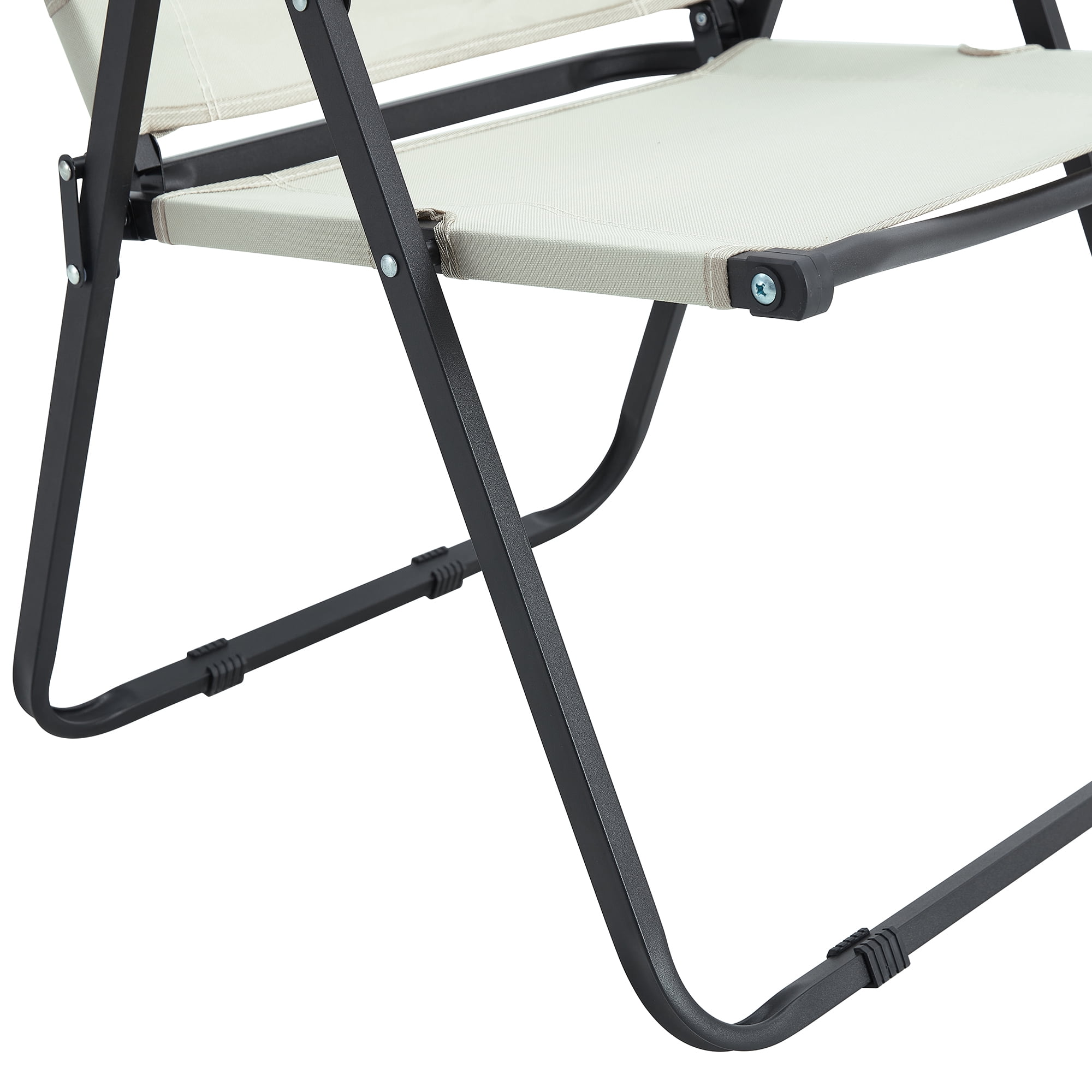 MAYEERTY 1-Piece Folding Outdoor Chair with Armrests and Anti-Slip Feet