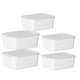 thumbnail image 5 of Contenedor de almacenamiento de alimentos Naiovety apilable plástico grado alimenticio Blanco lechoso 5 piezas 2 piezas, 5 of 6