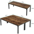 thumbnail image 2 of Tribesigns 13FT Large Conference Table, Modern 6.5FT x 2.3FT Meeting Room Table with Metal Frame, Seats 12-16 People, Rustic Brown, 2 of 5