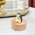 thumbnail image 4 of Boîte à Musique Mignon Animaux Formes Rotation Base Horloge Ornement Hérisson, 4 of 8