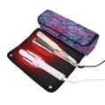 thumbnail image 3 of Hair Tool Organizer Bag with Heat Resistant Mat Removable Travel Storage Case for Hot Air Brushes Curling Irons Exquisite Floral Illustration, 3 of 8