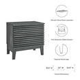thumbnail image 6 of Modway Render Two-Drawer Particleboard Wood Nightstand in Charcoal, 6 of 7