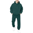 thumbnail image 4 of Kids Hoodie Sweatsuit Set Boys Girls ??aglan Sleeve Tracksui?? Pullover Hooded Sweatshirts and Jogger Pants Set Fall Athleisure, 4 of 5