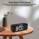 thumbnail image 2 of Reloj despertador con espejo Digital LED Inteprter Control de voz escritorio para el hogar dormitorio Negro, 2 of 6
