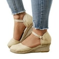 thumbnail image 3 of Juosiy Wedge Sandals for Women 2027 Summer no slip Fashion Braided Fastener Strap Dressy Shoes, 3 of 8