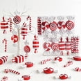 thumbnail image 2 of 4/14 piezas de bolas de caramelo colgantes de Navidad, colgante de bastón de caramelo, piruleta de caramelo roja y blanca, decoración para árbol de Navidad, hogar, Año Nuevo, Navidad 2023, 2 of 5