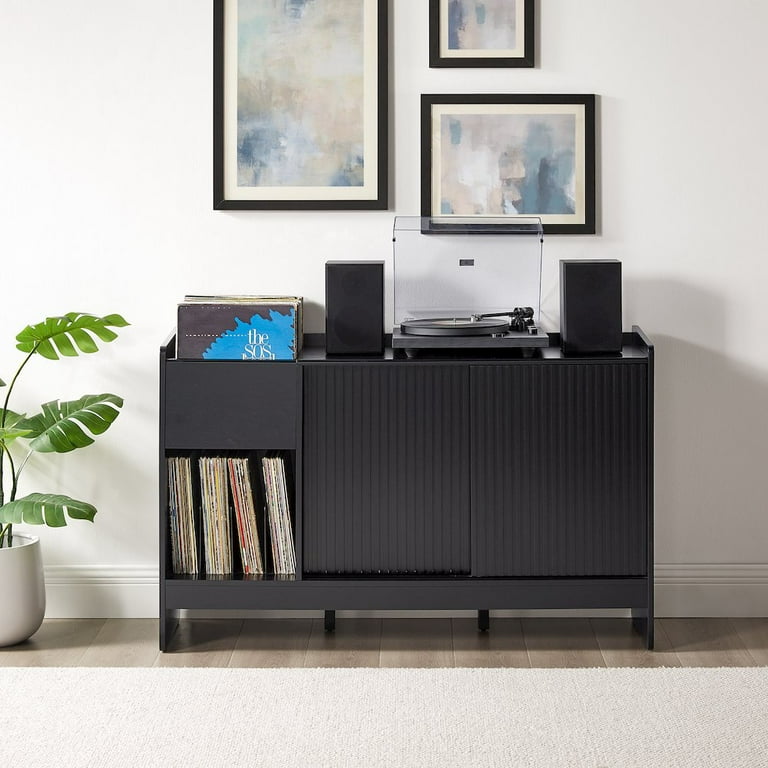 Crosley Furniture Arden Record Player Cabinet With Vinyl Storage