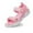 a-Pink8532, variant on Girls Kids Solid Color Block Strap Sandals With Hook And Loop Closure Breathable Mesh Insole Lightweight Anti‑Skid Sole Shoes For Summer Walking Daily Wear Casual Shoes