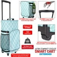 thumbnail image 6 of dbest products Ultra Compact Smart Cart Cooler Extended Insulated Collapsible Rolling Tailgate BBQ Beach Summer, Moroccan Tile, 6 of 6