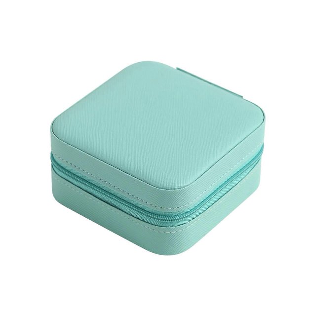 Portable Jewelry Storage Box Fashionable Earrings Storage Case Jewelry Organizer BoxGreen