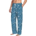 thumbnail image 2 of Uemuo Dinosaur Skull Pattern Men's Wide Leg Palazzo Lounge Pants with Pockets Light Weight Loose Comfy Casual Pajama Pants-Medium, 2 of 9