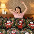 thumbnail image 5 of Qpednta Snowman Wreath Comforter Set, Soft Microfiber Duvet Cover Set, Soft Comforter Cover, Including a Quilt Cover and Pillowcases, Bedroom Decor for Guest Room Dormitory, 5 of 7