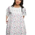 thumbnail image 5 of Moomaya Printed Cotton Sailor Collar Sleepwear For Ladies Button Down Nightdress, 5 of 6