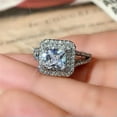 thumbnail image 6 of EOEMY Luxury 925 Silver Filled Wedding Ring Women Cubic Zircon Ring Sz 6-10-6, 6 of 6